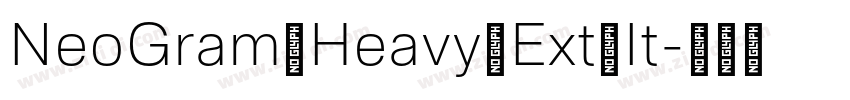 NeoGram Heavy Ext It字体转换